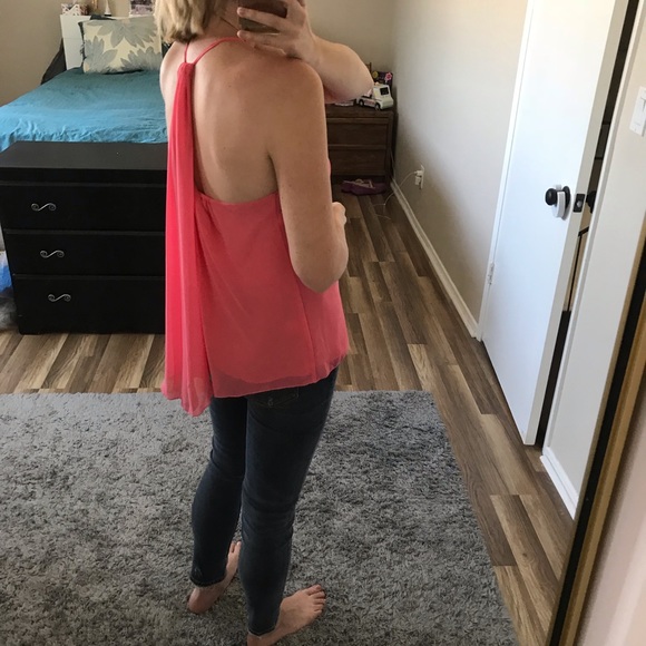 Jennifer Lopez Coral Ruffle Halter, Medium - Picture 2 of 4